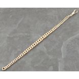 A 9ct gold curb link bracelet, with graduated links, 17.2g
