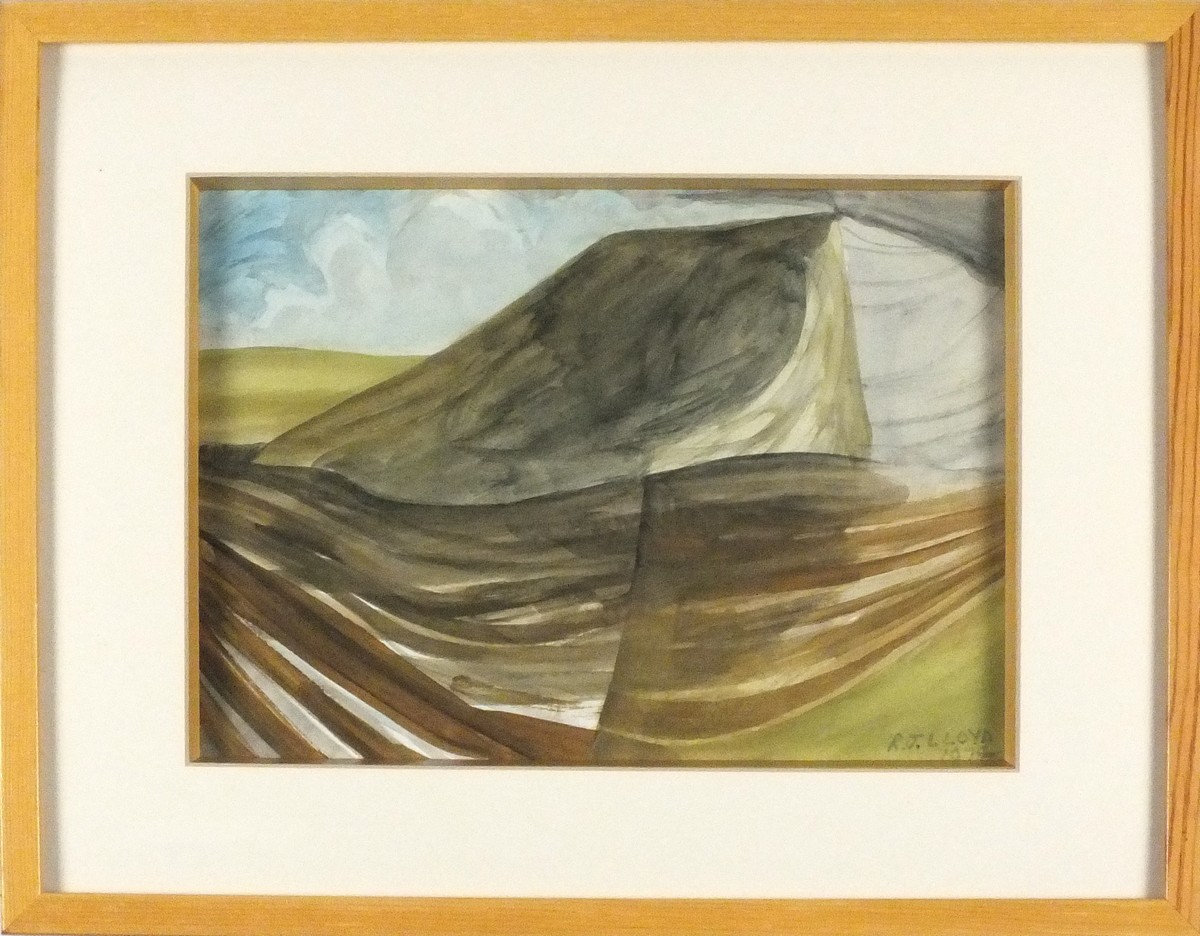 Reginald J. LLOYD (British b.1926) White Hill, Watercolour, Titled, signed & dated 1974 verso, - Image 2 of 2