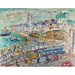 Sean HAYDEN (British b.1979) The Terminus, Penzance, (Penzance Train Station), Oil on canvas, Signed