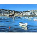 Gordon SMITH (British b.1954) Reflections St Ives, Acrylic on board, Titled & signed on label verso,