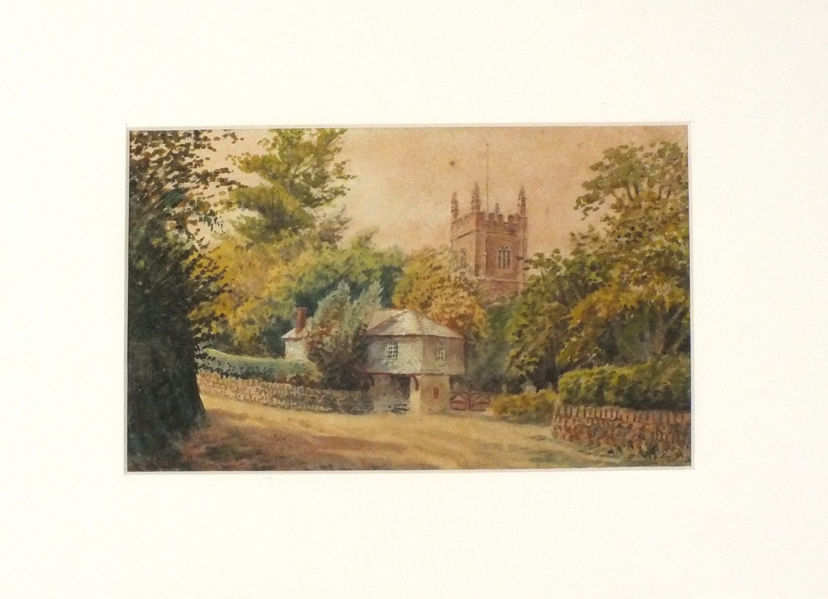 19th Century British School Kenwyn Church, Watercolour, Indistinctly signed lower left, 6" x 9.5" (