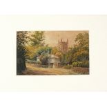 19th Century British School Kenwyn Church, Watercolour, Indistinctly signed lower left, 6" x 9.5" (