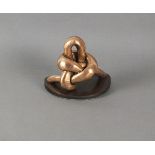 BRONZES Roger DEAN (British b. 1937) Knot No. 3, Bronze on a resin base, 5.5" x 3.5" x 4.75" (14cm x
