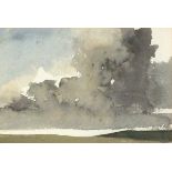 John MILLER (British 1931-2002) Landscape - Storming Approaching, Watercolour, Signed & dated '72 in