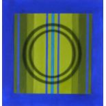 Rex O'DELL (British b. 1934) Blue and Green Bands with Acrylic Hoops, Mixed media, Signed and