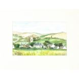 Kay POLLARD (British 20th/21st Century) Gwithian Village, Watercolour, 6" x 9.75" (15cm x 25cm)