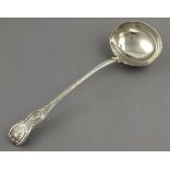 A silver Kings Pattern soup ladle, London 1848, George Adams, 13.5" (34cm) long, 300g