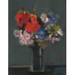 Yankel FEATHER (British 1920-2009) Mixed Spring Flowers, Oil on canvas, Signed lower right, signed