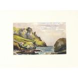 Edward WIGLEY (British 20th Century) Nare Head from the North West, Watercolour, 6" x 9.5" (15cm x