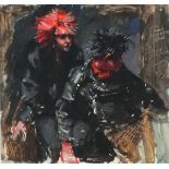 Robert Oscar LENKIEWICZ (British 1941-2002) Shawn & Julie - Punks - Study for Last Judgement,