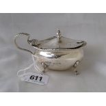 Oval mustard pot with BGL. Birm 90g net