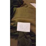 Olive drab parachute in US coal bag