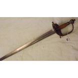 Bronze hilted hunting hanger w/ claymore blade