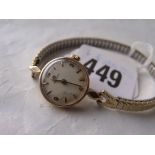 Ladies omega 9ct circular wrist watch