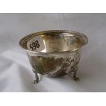 Sugar bowl on three pad feet. Birm 1941. 60g