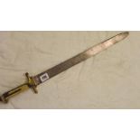 Brass hilted sword bayonet no scabbard