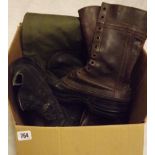 Old American army boots etc.