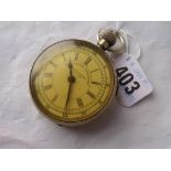 Gilt gents chronograph pocket watch