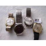 Roamer gents wrist watch and five others