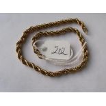 9ct rope twist bracelet 3.2g