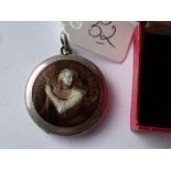 Silver & enamel Joan Of Arc locket