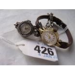 Marcasite ladies wrist watch and another one