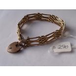 Victorian fancy link 9ct bracelet 11g