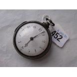 A pair cased silver pocket watch by Ainsworth