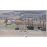 JOHN M. BROMLEY – Low tide at Porthminster, St. Ives - 14 x 20 Signed