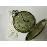 Continental silver braille hunter pocket watch