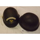 Two American M1 helmet's