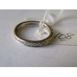 18ct gold diamond half eternity ring approx size 'M'
