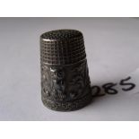 Antique silver thimble