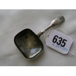 Caddy spoon with shovel shaped bowl, by IT. Birm