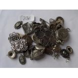Bag of assorted silver jewellery 77g