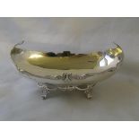 A boat shaped bon bon shaped basket on bracket feet 6” wide Birm. 1913 100g