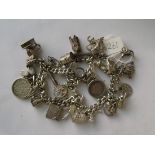 Two silver charm bracelets with numerous silver charms 101g