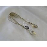 Pair of fiddle thread sugar tongs Lon. 1817 By HI 55g