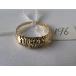 18ct gold five stone diamond ring approx size 'Q'