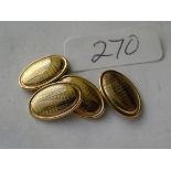 A pair 9ct cufflinks 1.9g