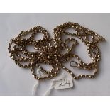 9CT GUARD CHAIN 58” LONG 31g