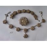 Silver filigree jewellery set 50g