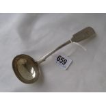 Fiddle pattern crested sauce ladle Lon. 1894 By GMJ