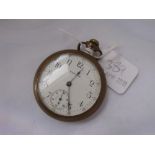 Brass cased Waltham gents pocket watch