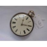 Silver pair cased pocket watch by Wilson Guisbro