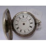 Silver hunter pocket watch