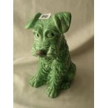 Green Sylvac seated dog 11” high