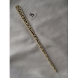 Carved ivory fan rib 12” long