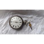 Silver pair cased pocket watch