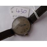 Gents vintage silver cased wrist watch